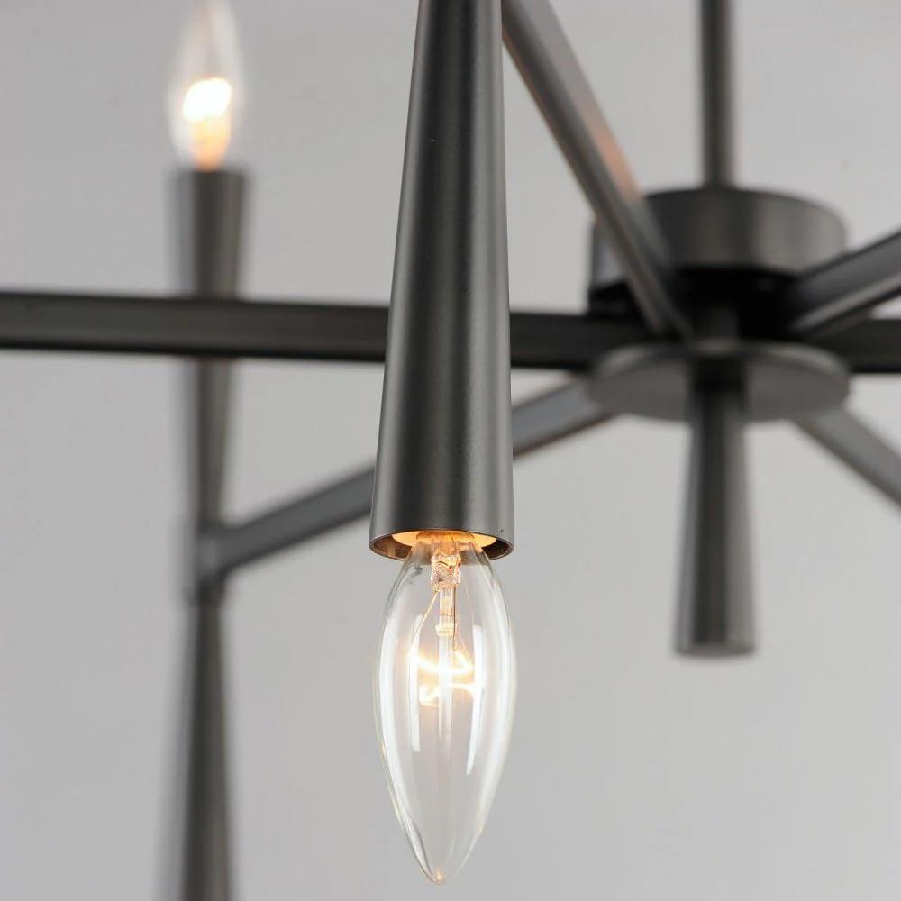 Maxim Lighting Rome 12-Light Satin Nickel Chandelier, 29.25 in. - Image 3