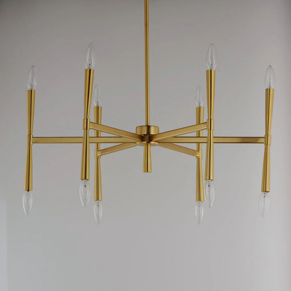 Maxim Lighting Rome 12-Light Satin Nickel Chandelier, 29.25 in. - Image 4