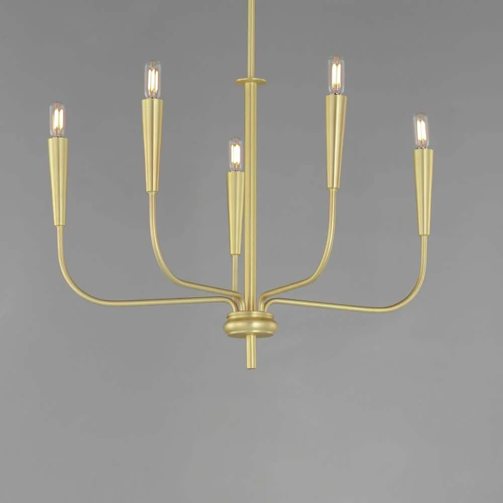 Maxim Lighting Vela 5-Light Satin Brass Chandelier - Image 3