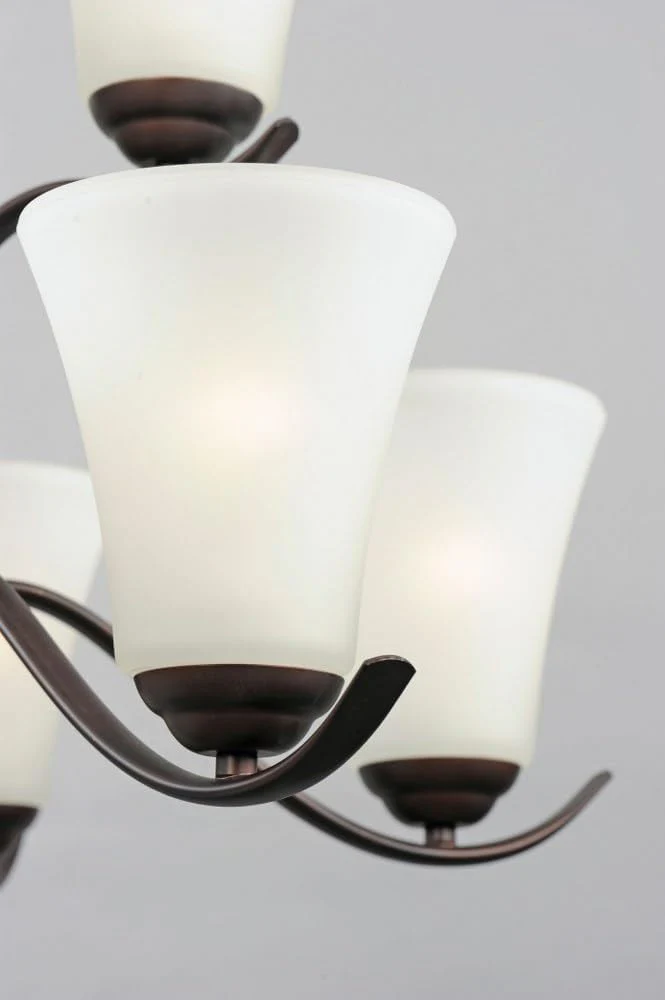 Maxim Lighting Vital 9-Light Chandelier, 26" W x 25" H, Satin Nickel - Image 3