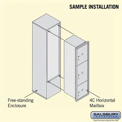Maximum Height Free-Standing 4C Horizontal Parcel Locker with 3 Parcel Lockers in Black with USPS Access - Image 4