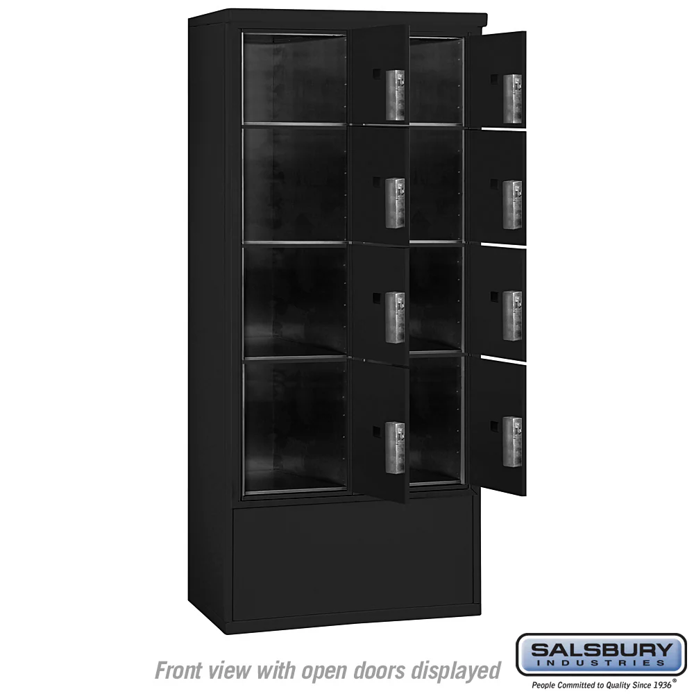 Maximum Height Free-Standing 4C Horizontal Parcel Locker with 3 Parcel Lockers in Black with Private Access - Image 7