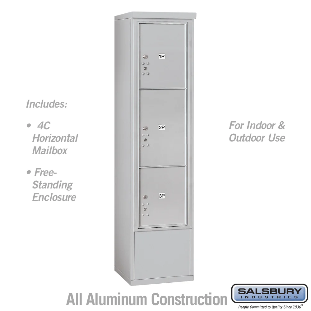 Maximum Height Free-Standing 4C Horizontal Parcel Locker with USPS Access
