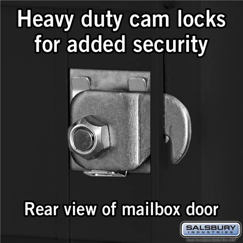 Maximum Height Recessed Mounted 4C Horizontal Mailbox with 14 Doors - Black - Rear Loading - Image 3