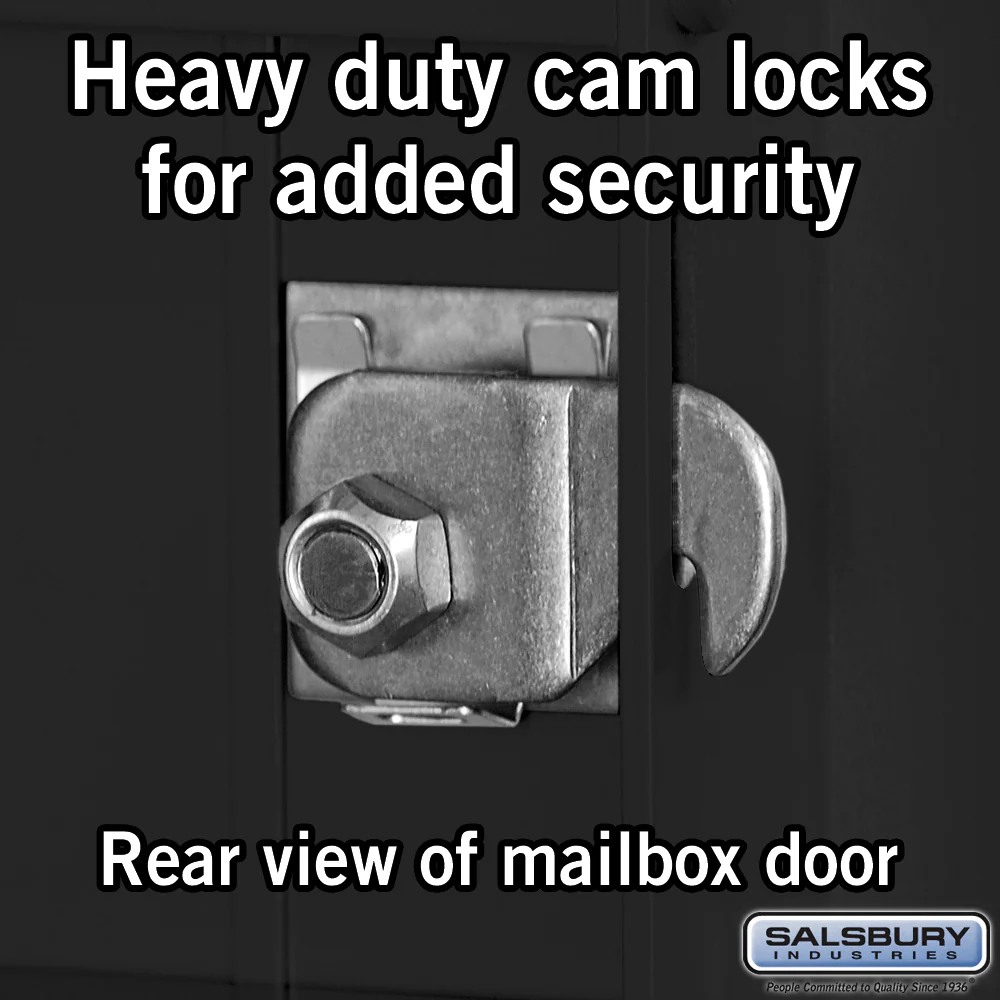 Maximum Height Recessed Mounted 4C Horizontal Mailbox with 20 Doors and 2 Parcel Lockers - Black - Rear Loading - Image 3
