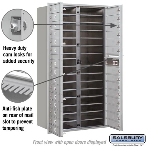 Maximum Height Recessed Mounted 4C Horizontal Mailbox with 29 Doors - Private Access - Image 3