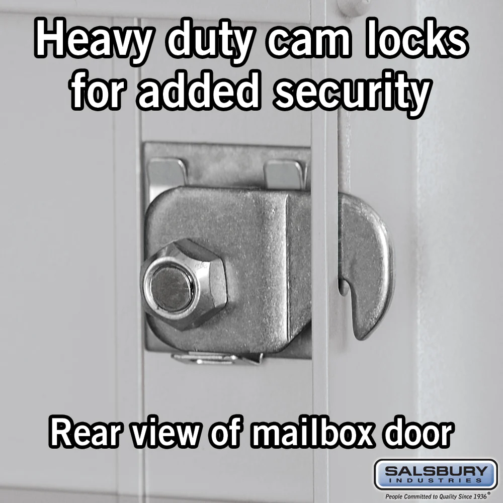Maximum Height Recessed Mounted Mailbox with 9 Doors and Parcel Locker - Rear Loading - Image 3