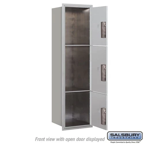 Maximum Height Recessed Mounted Parcel Locker with 3 Compartments - Front Loading - Image 3