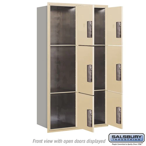 Maximum Height Recessed Mounted Parcel Locker with 6 Compartments - Sandstone - USPS Approved - Image 3