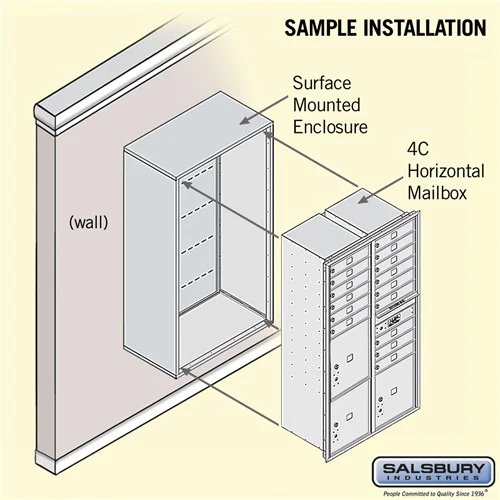 Maximum Height Surface Mounted Parcel Locker with 8 Compartments in Black - Image 8