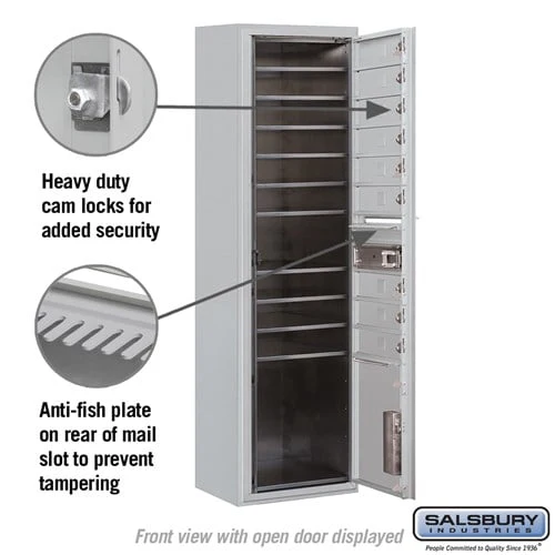 Maximum Height Surface Mounted 4C Horizontal Mailbox with 14 Doors for Private Access - Image 3