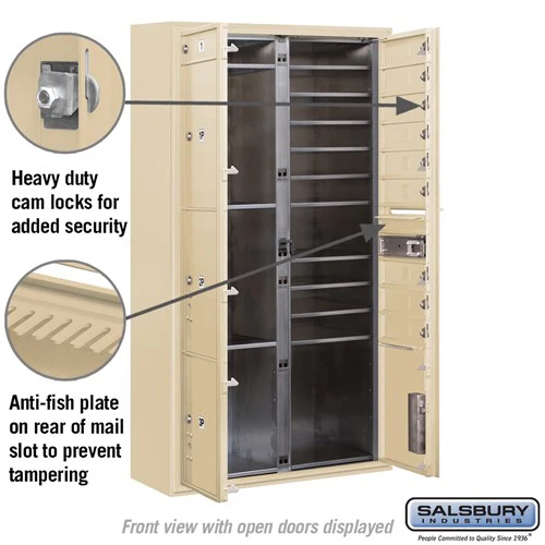 Maximum Height Surface Mounted 4C Horizontal Mailbox with Parcel Lockers - Image 3