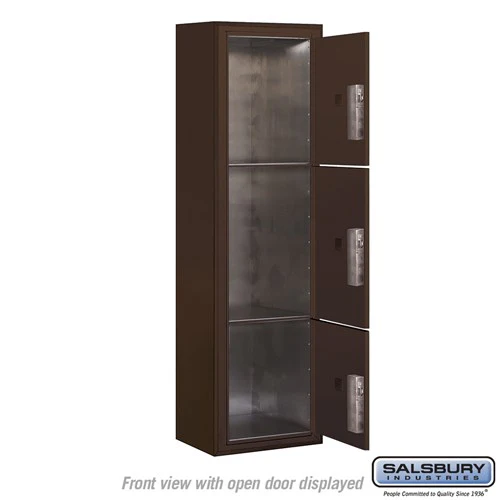 Maximum Height Surface Mounted 4C Horizontal Parcel Locker with 8 Compartments in Bronze - Image 7