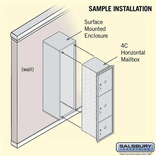 Maximum Height Surface Mounted 4C Horizontal Parcel Locker with 8 Compartments in Bronze - Image 8