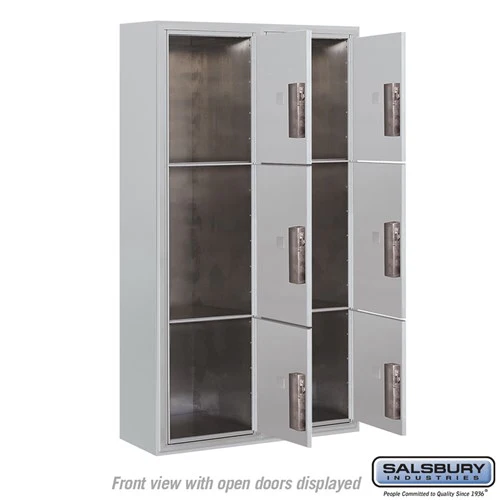 Maximum Height Surface Mounted 4C Horizontal Parcel Locker with 6 Parcel Lockers in Aluminum with Private Access - Image 3
