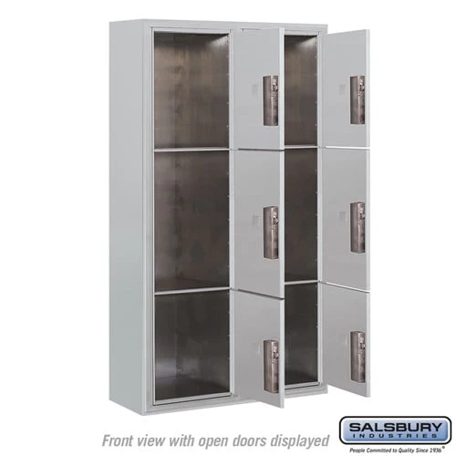 Maximum Height Surface Mounted 4C Horizontal Mailbox with 6 Doors and 2 Parcel Lockers in Aluminum with USPS Access - Image 7