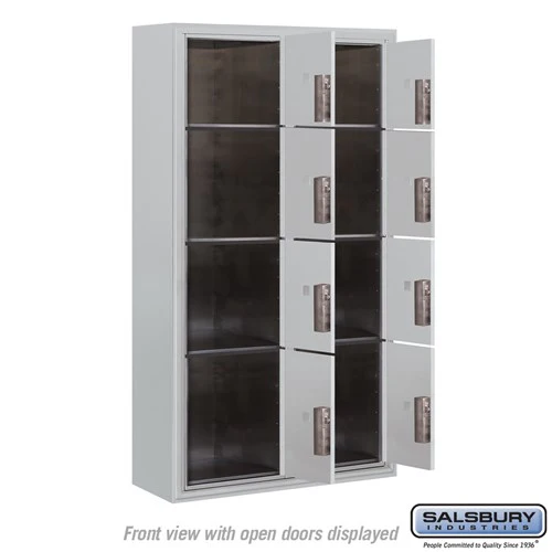 Maximum Height Surface Mounted 4C Horizontal Parcel Locker with 3 Parcel Lockers in Aluminum - Image 6