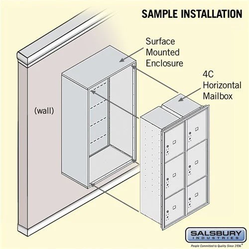 Maximum Height Surface Mounted Parcel Locker with 6 Compartments in Bronze - Image 3
