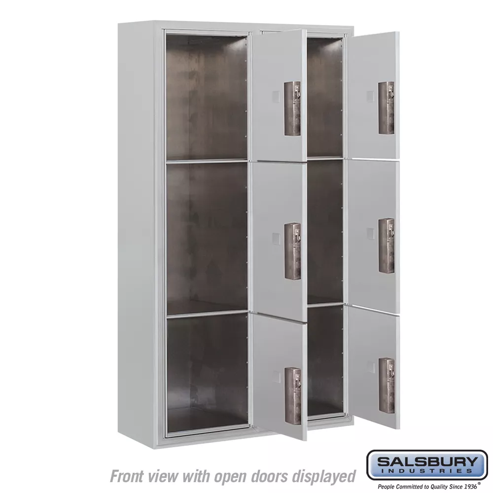 Maximum Height Surface Mounted Parcel Locker with 6 Compartments in Bronze - Image 5