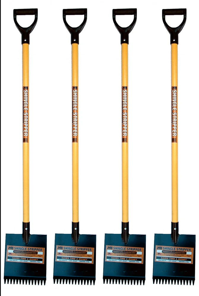 MBI Tools MBI Stripper Roof Shovel, 4-Pack, 46-in Steel Handle, 8-in Carbon Steel Blade