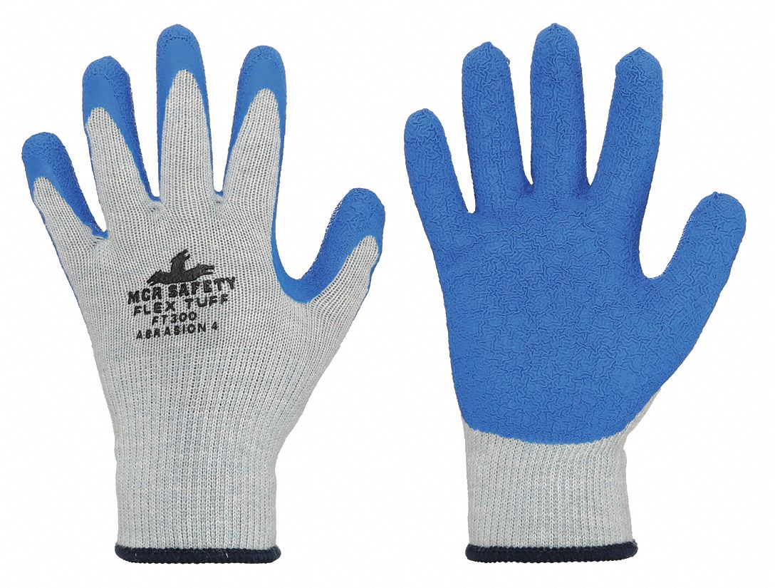 MCR SAFETY Flex Tuff NXG FT300 Latex-Coated Gloves - XL, Gray