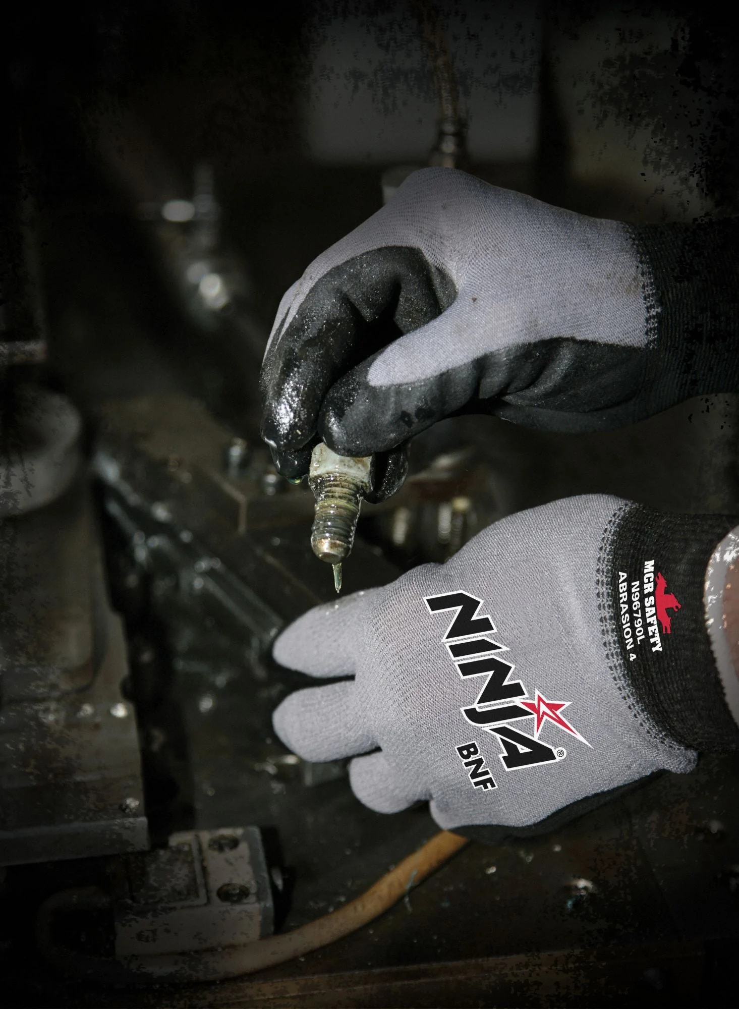 MCR SAFETY Ninja N96790XS Foam Nitrile Coated Gloves - XS, ANSI Level 4 Abrasion - Image 5