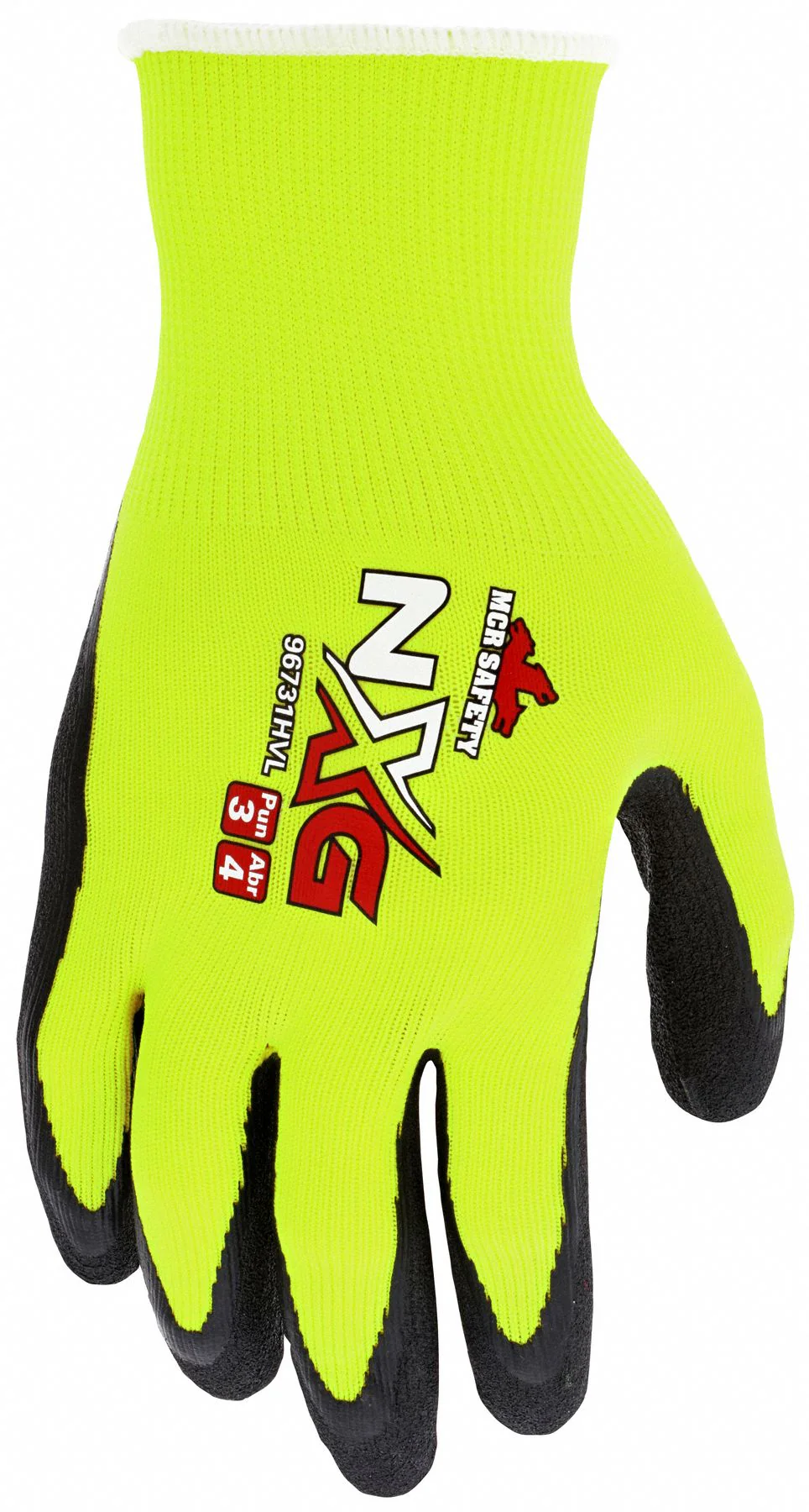 MCR SAFETY Memphis Flex Hi-Vis Sandy Foam Latex Coated Gloves, Size S - Image 2