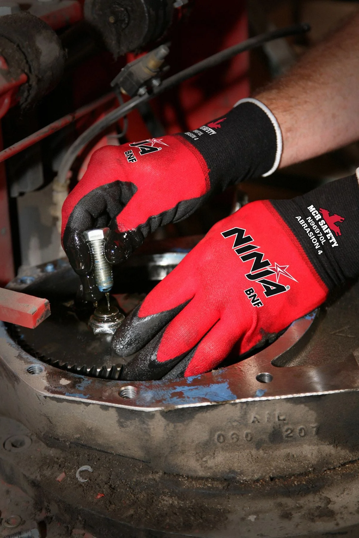 MCR SAFETY Ninja BNF 2XL Coated Gloves with Foam Nitrile Palm - Image 4