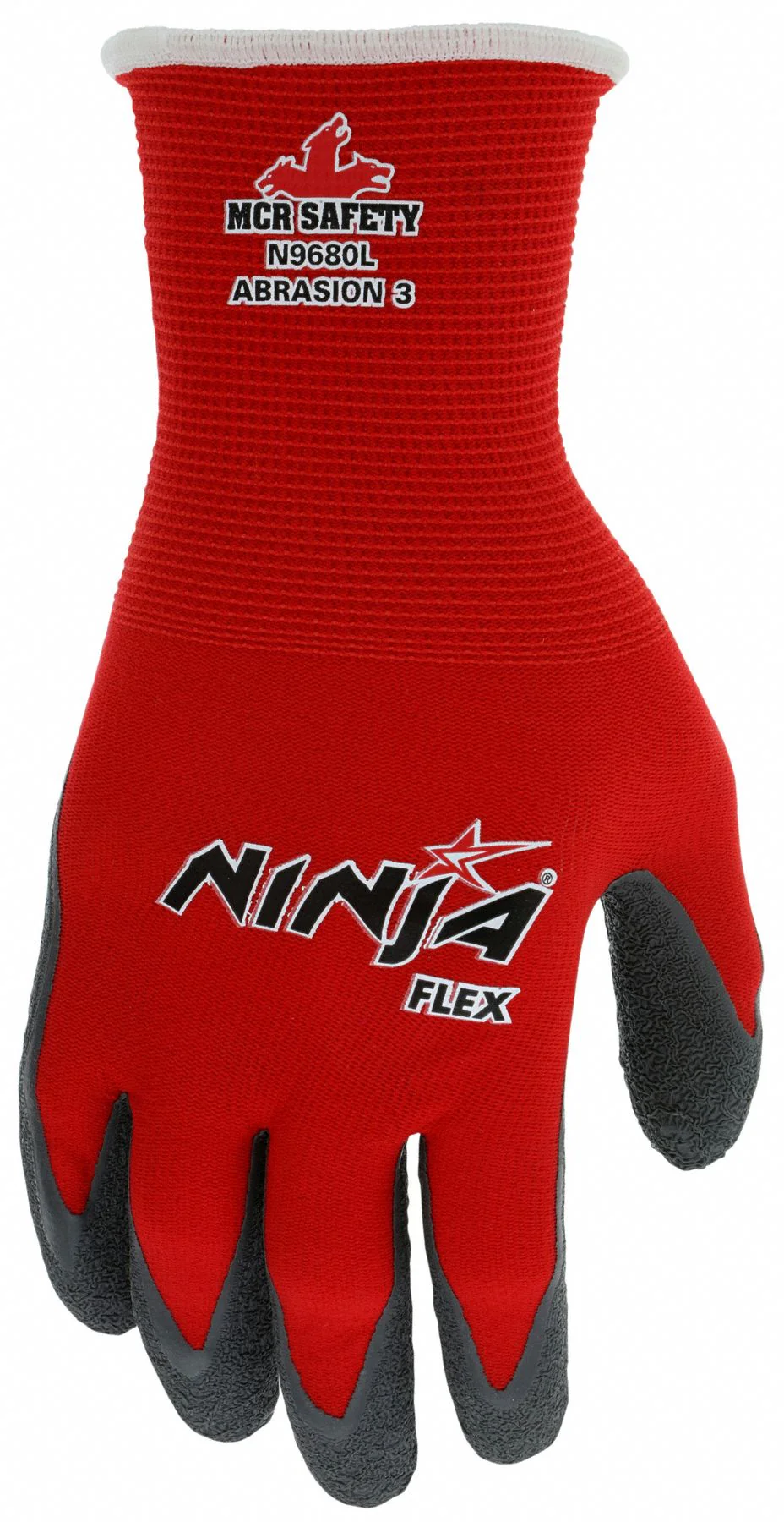 MCR SAFETY Ninja Flex Red Latex Coated Gloves, Size S, ANSI Abrasion Level 3 - Image 2
