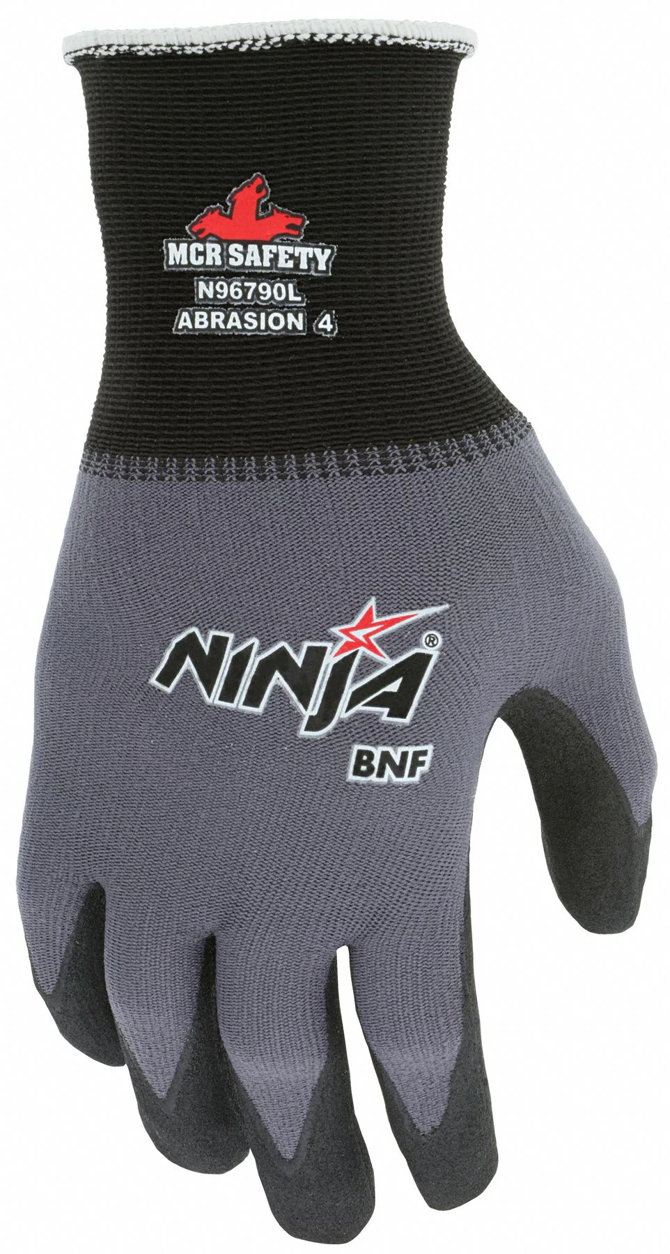 MCR SAFETY Ninja N96790 Coated Gloves - Medium, Sandy Foam Nitrile Palm - Image 2
