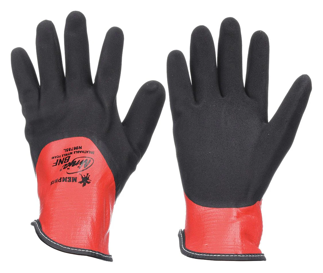 MCR SAFETY Ninja BNF Coated Gloves S - Foam Nitrile 3/4 Double Dipped