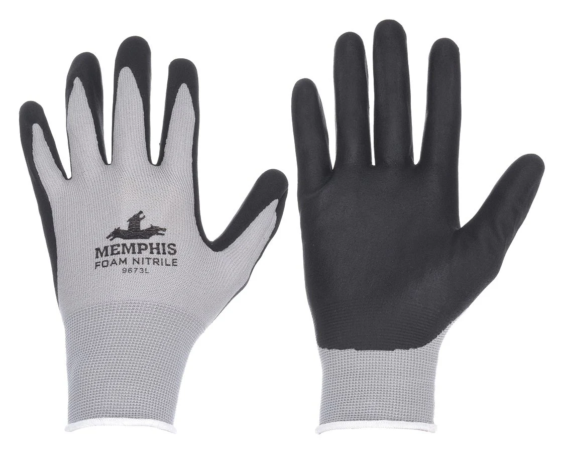 MCR SAFETY NXG 9673 Memphis Foam Nitrile Coated Gloves - Medium