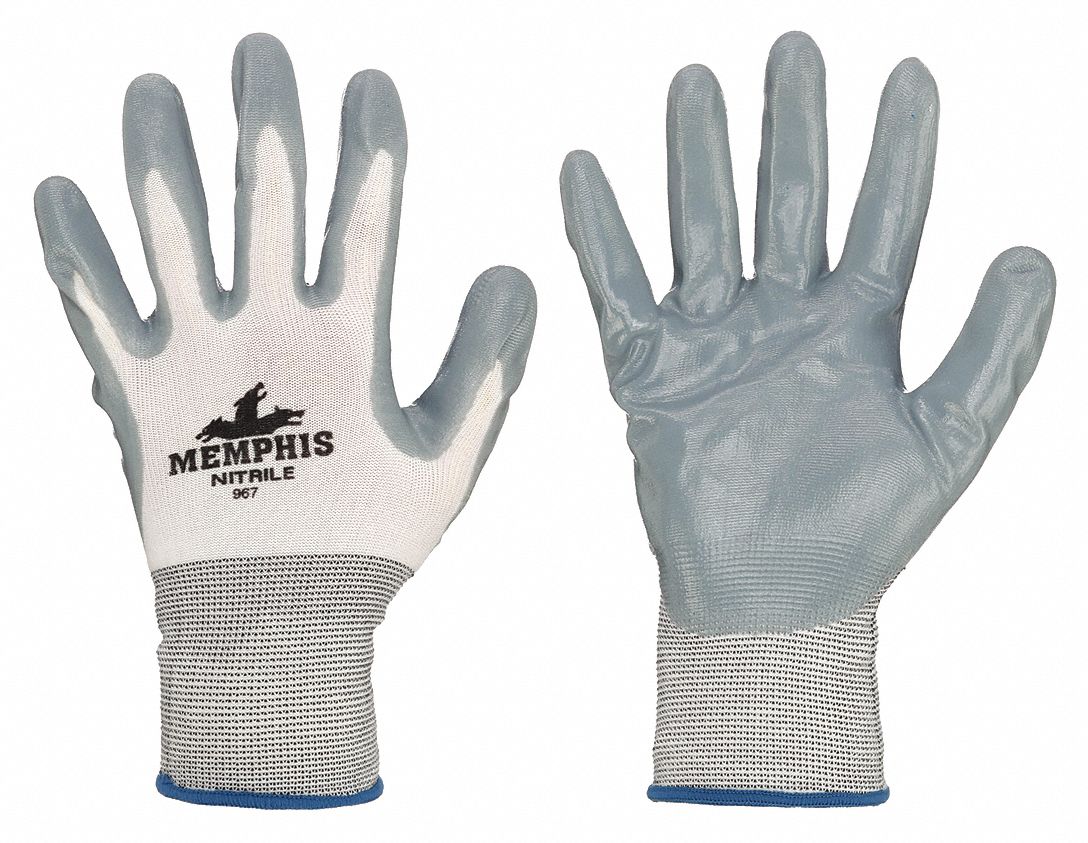 MCR SAFETY Memphis Nitrile Coated Gloves - XS