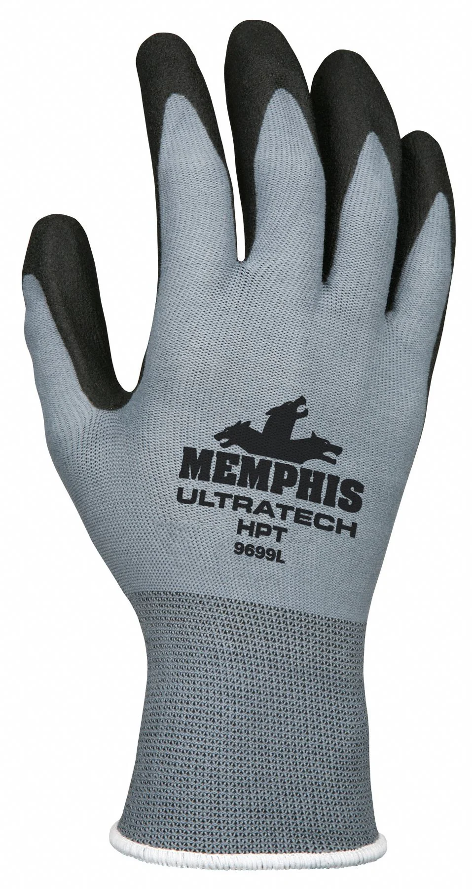 MCR SAFETY UltraTech 9699 PVC Coated Gloves, Large, Black - Image 2