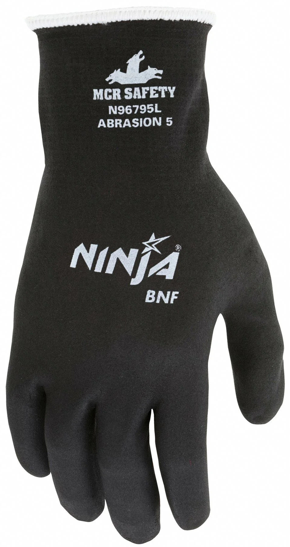 MCR SAFETY Ninja BNF Nitrile Double-Dipped Dotted Gloves - Medium - Image 2