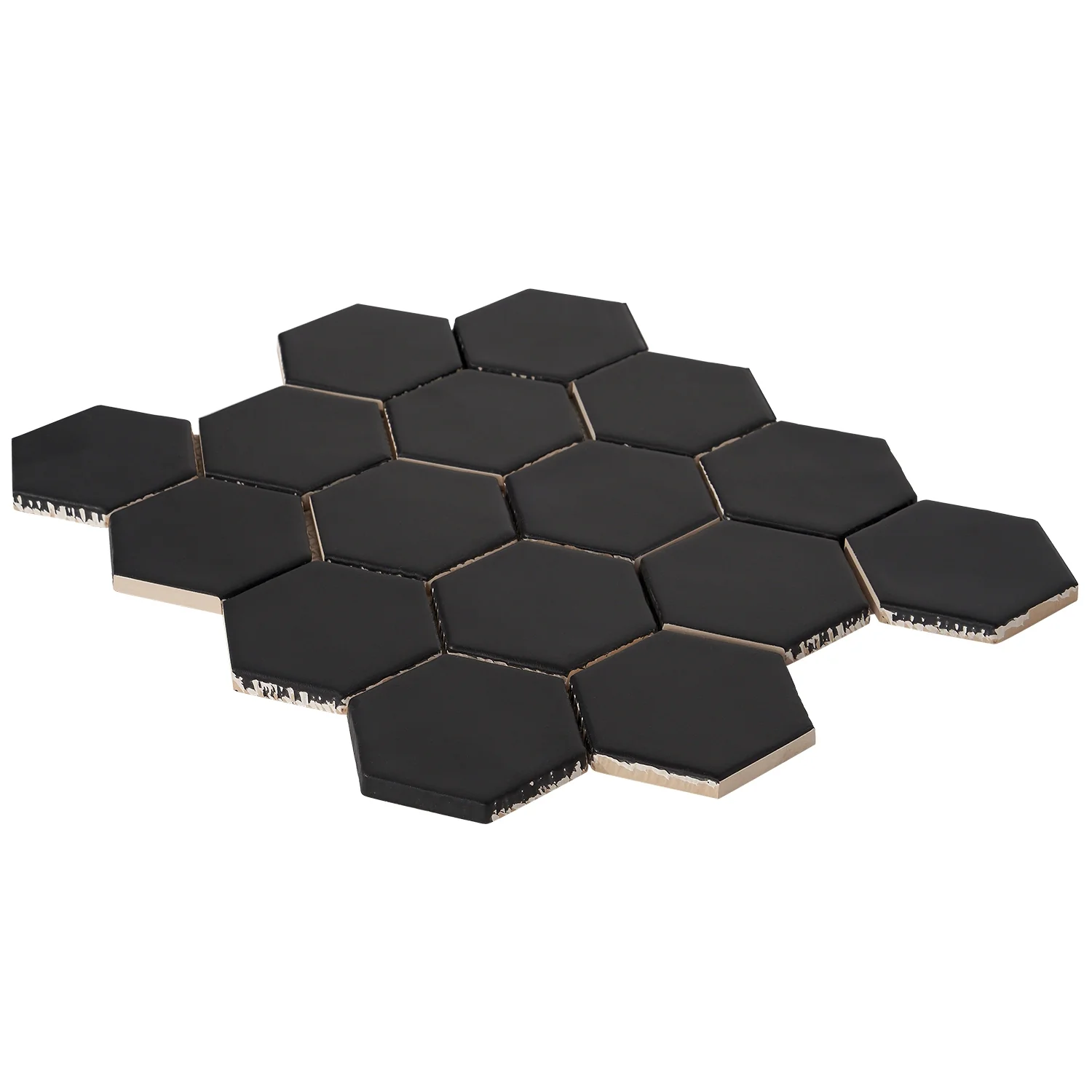 Meadowmere Black 3" Hexagon Matte Ceramic Tile - Lux Tile - Image 3