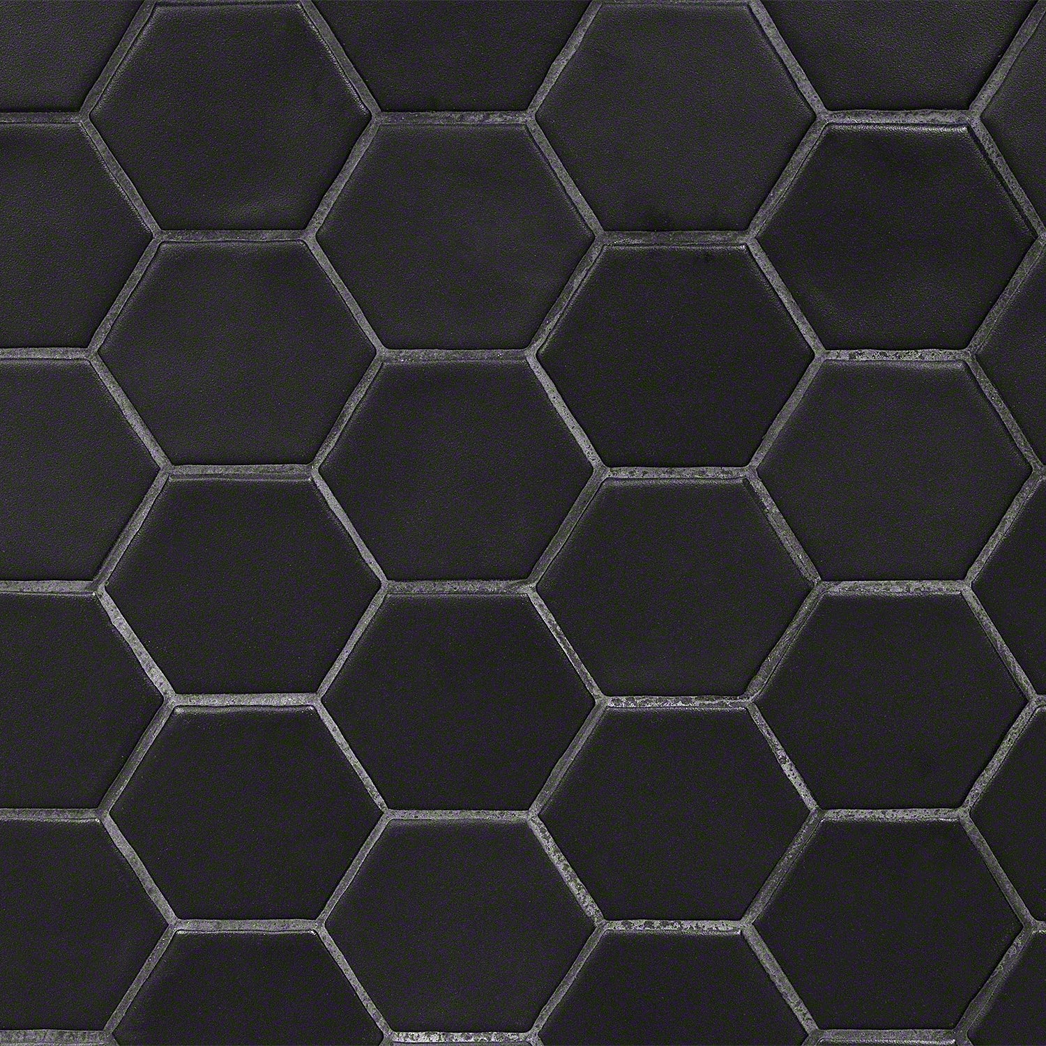 Meadowmere Black 3" Hexagon Matte Ceramic Tile - Lux Tile - Image 5