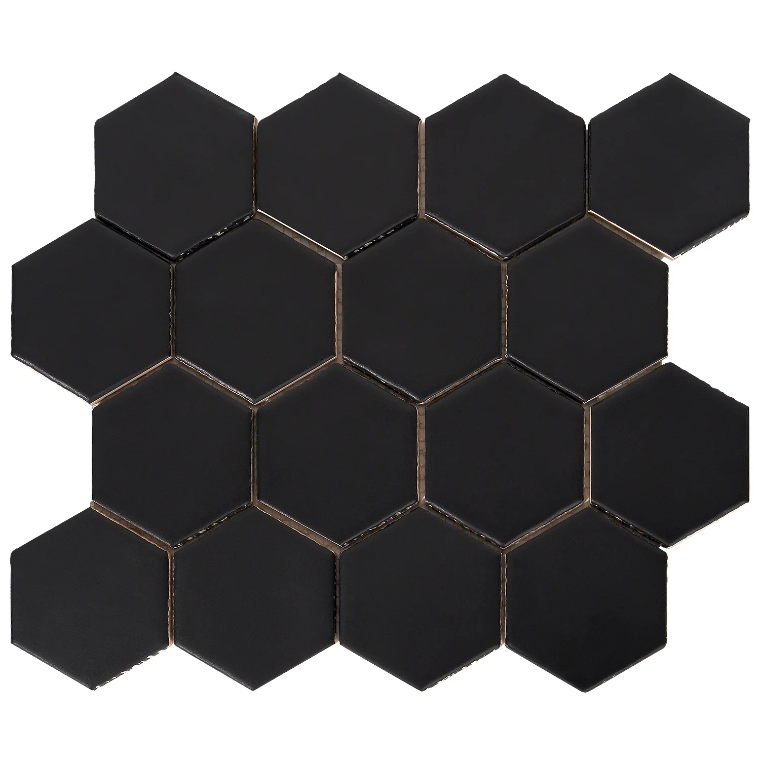 Meadowmere Black 3" Hexagon Matte Ceramic Tile - Lux Tile - Image 6