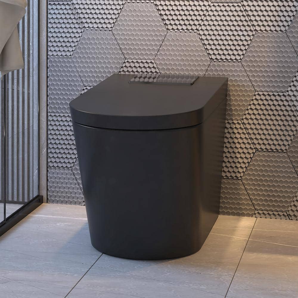 MEDUNJESS M-D Elongated Smart Toilet in White with Heated Seat and Auto Flush