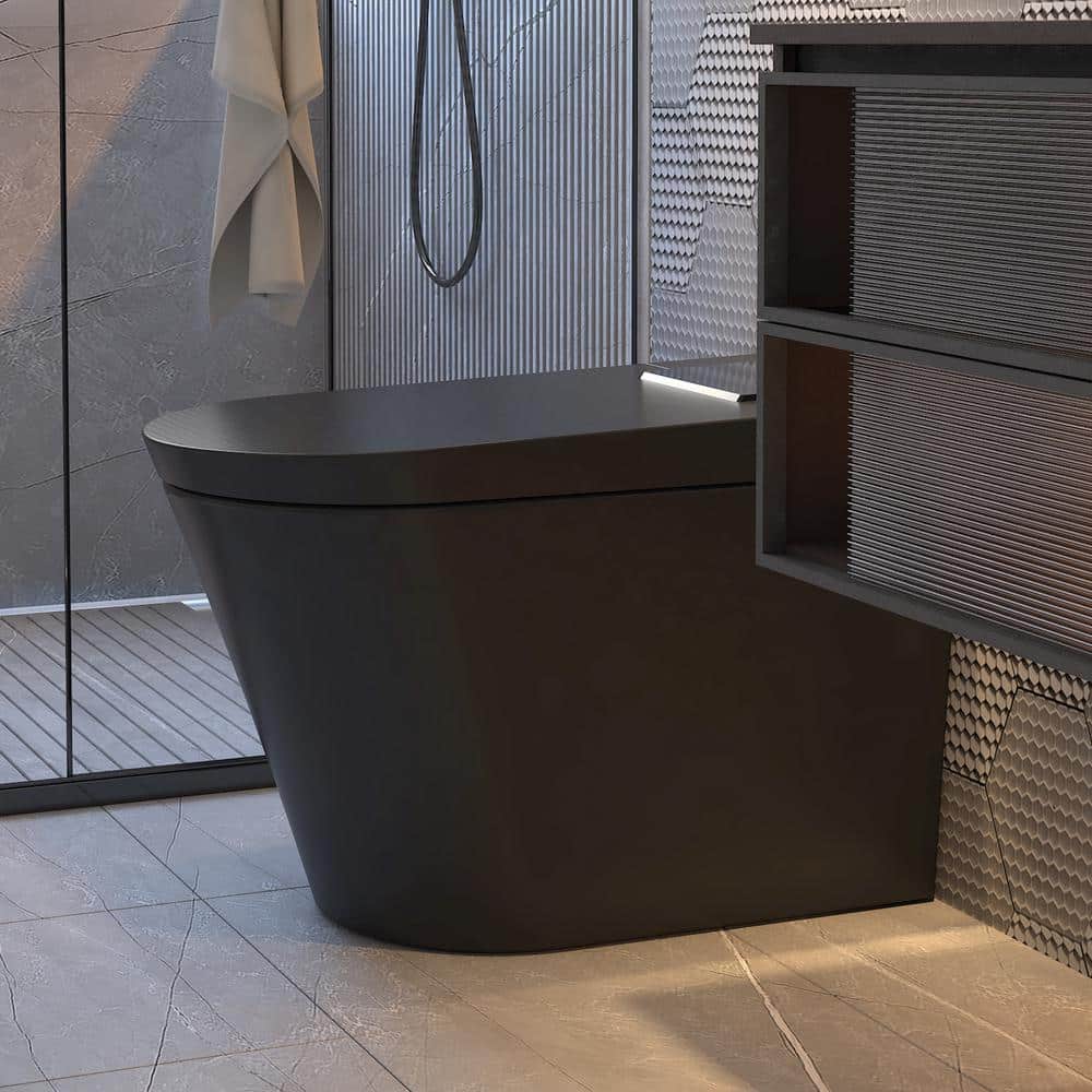 MEDUNJESS M-G Elongated Black Smart Toilet with Auto Features and Heated Seat - Image 3