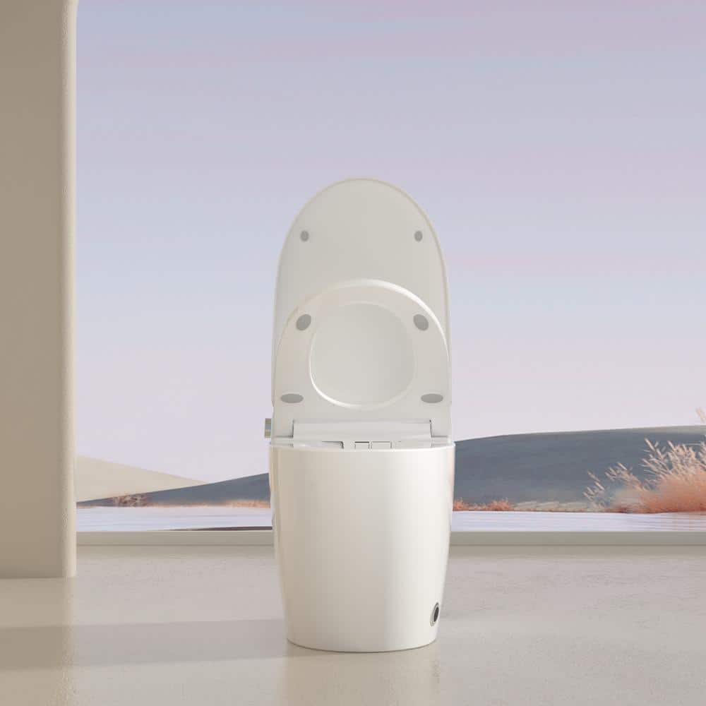 MEDUNJESS Smart Bidet Toilet 1.28 GPF with Auto Features & Voice Control - White - Image 5