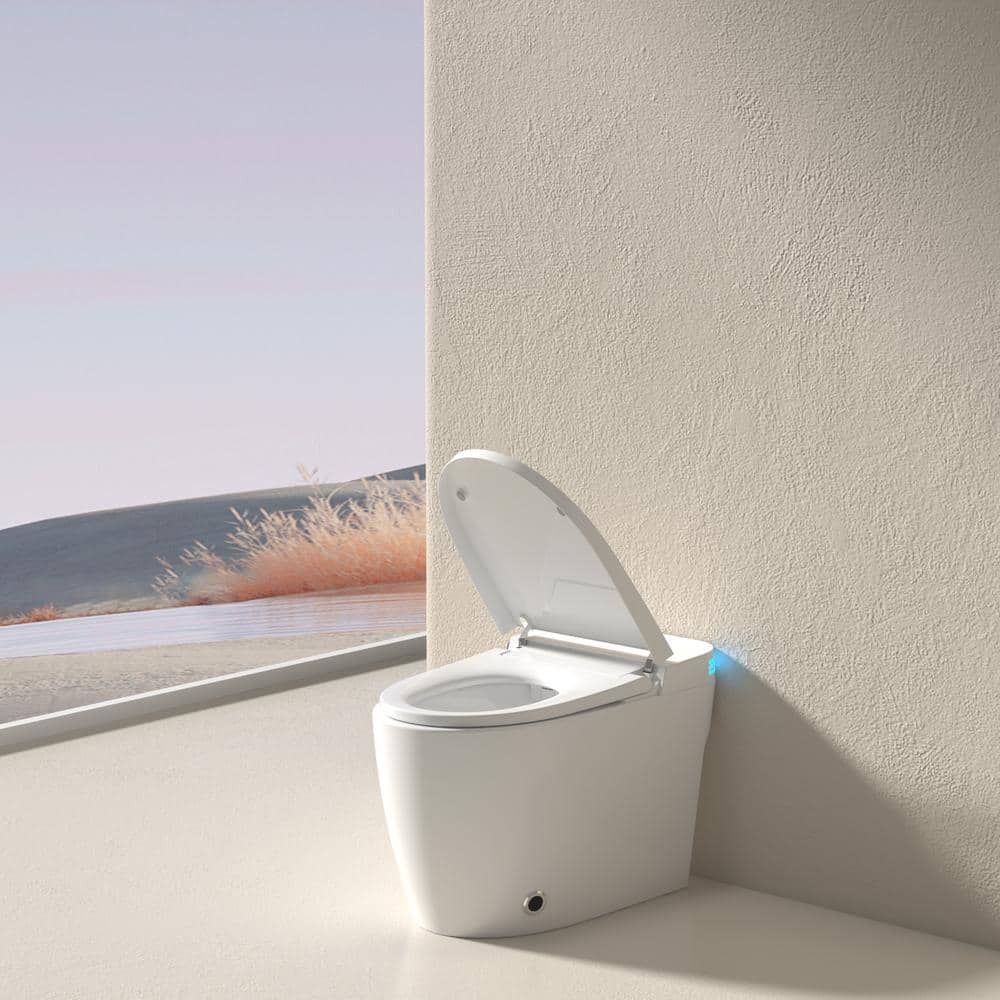 MEDUNJESS Smart Bidet Toilet 1.28 GPF with Auto Features & Voice Control - White - Image 7