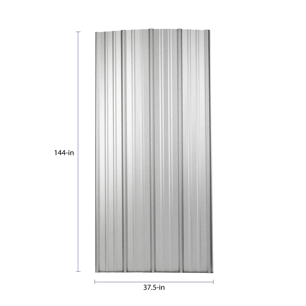 Metal Sales Classic Rib 3-ft x 12-ft Ribbed Galvalume Steel Roof Panel (29-Gauge) - Image 3