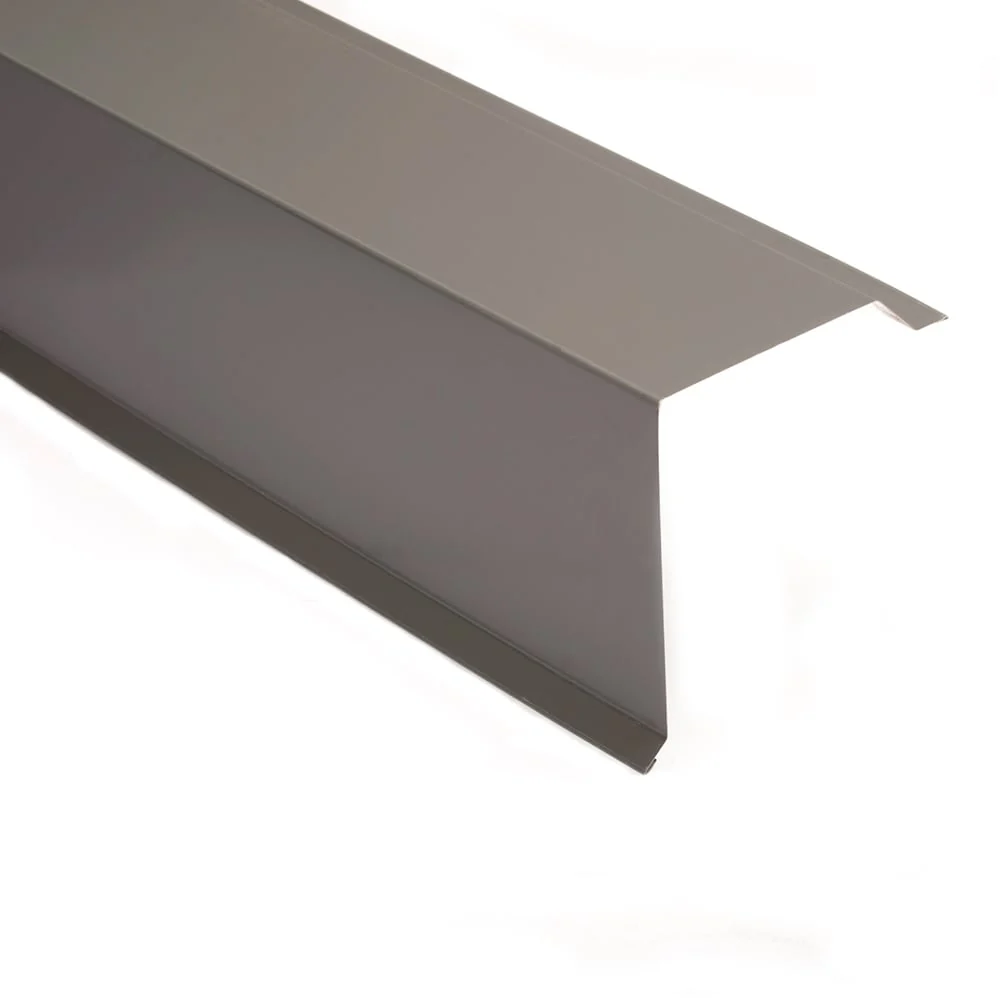 Metal Sales Gable Trim 0.613-in x 126-in Steel Roof Panel Ridge Cap - Charcoal