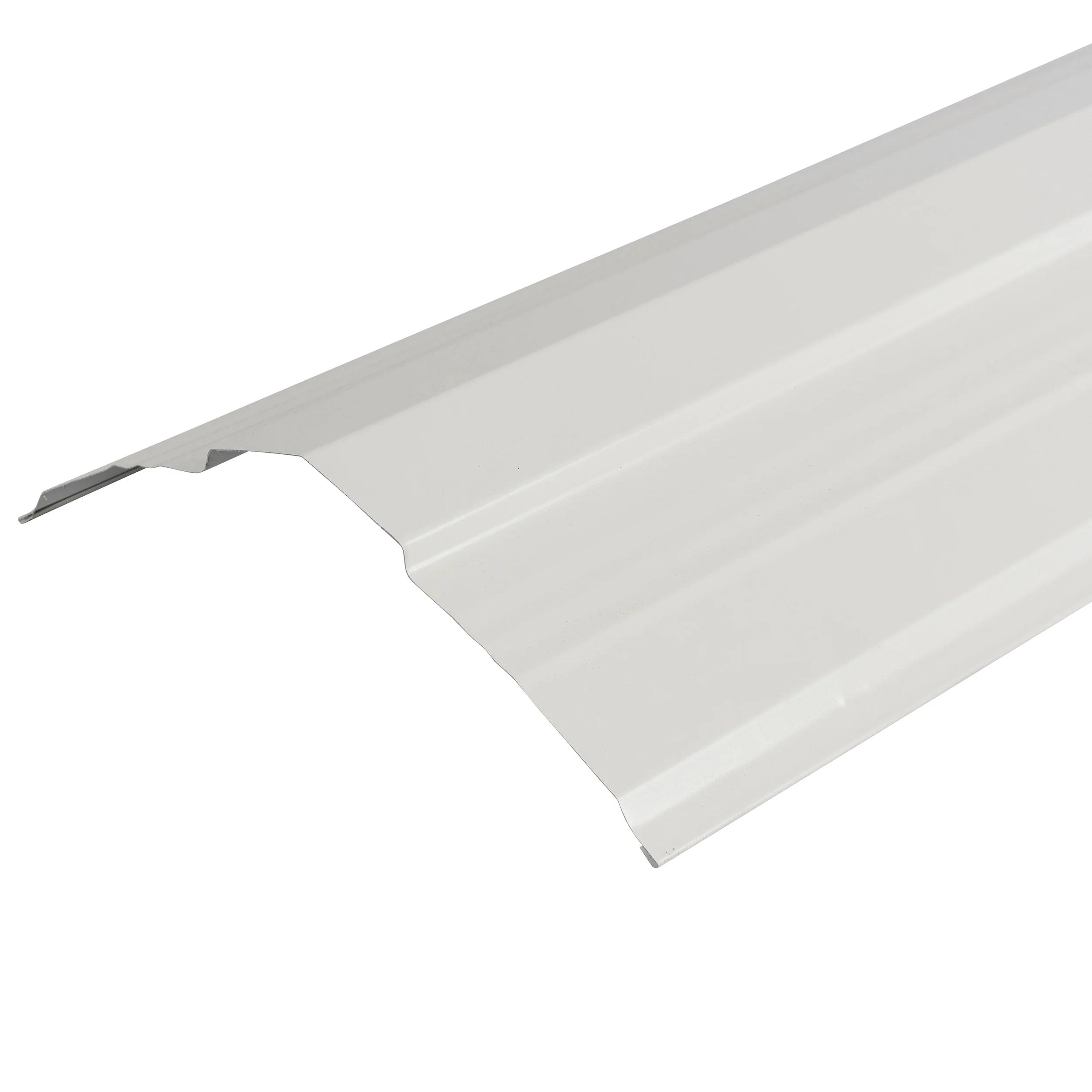 Metal Sales Universal Ridge 14-in x 126-in Steel Roof Panel Ridge Cap – White ColorFit40