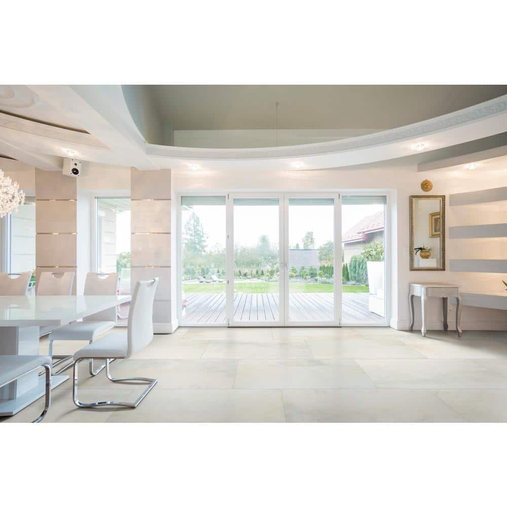 Metallic Blanche 24 in. x 48 in. Matte Porcelain Stone Look Floor and Wall Tile (16 sq. ft./Case) - Image 2