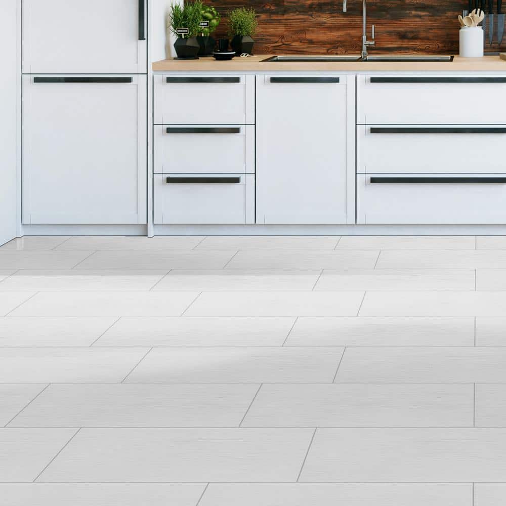 Metro Blanco 12 in. x 24 in. Matte Porcelain Fabric Look Floor and Wall Tile (16 sq. ft./Case) - Image 3
