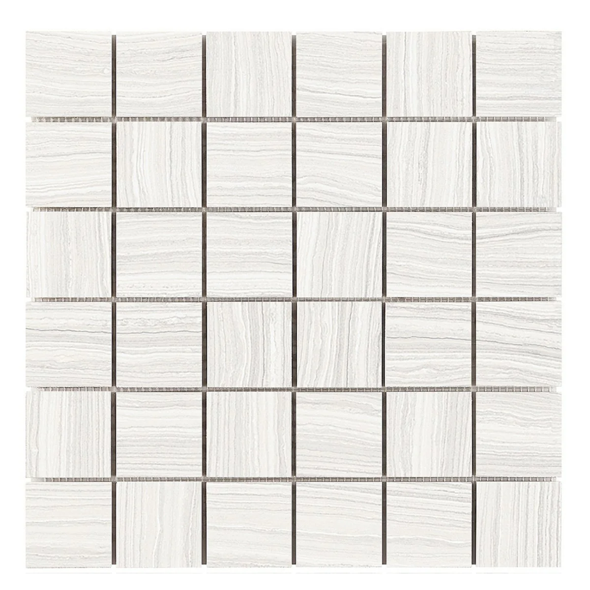 Miles Bright White 2x2 Matte Porcelain Mosaic Tile by Lux Tile - Image 3