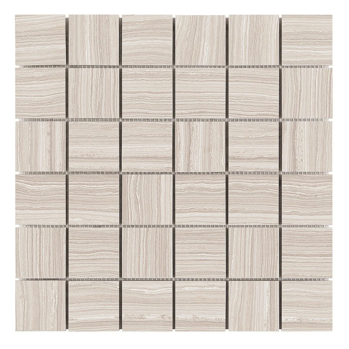 Miles Classic Tan 2x2 Matte Porcelain Mosaic Tile - Lux Tile - Image 3