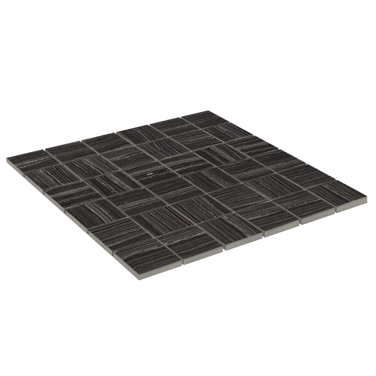 Miles Universe Black 2x2 Matte Porcelain Mosaic Tile - Lux Tile - Image 4